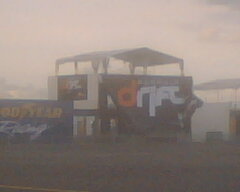 Banners being put up