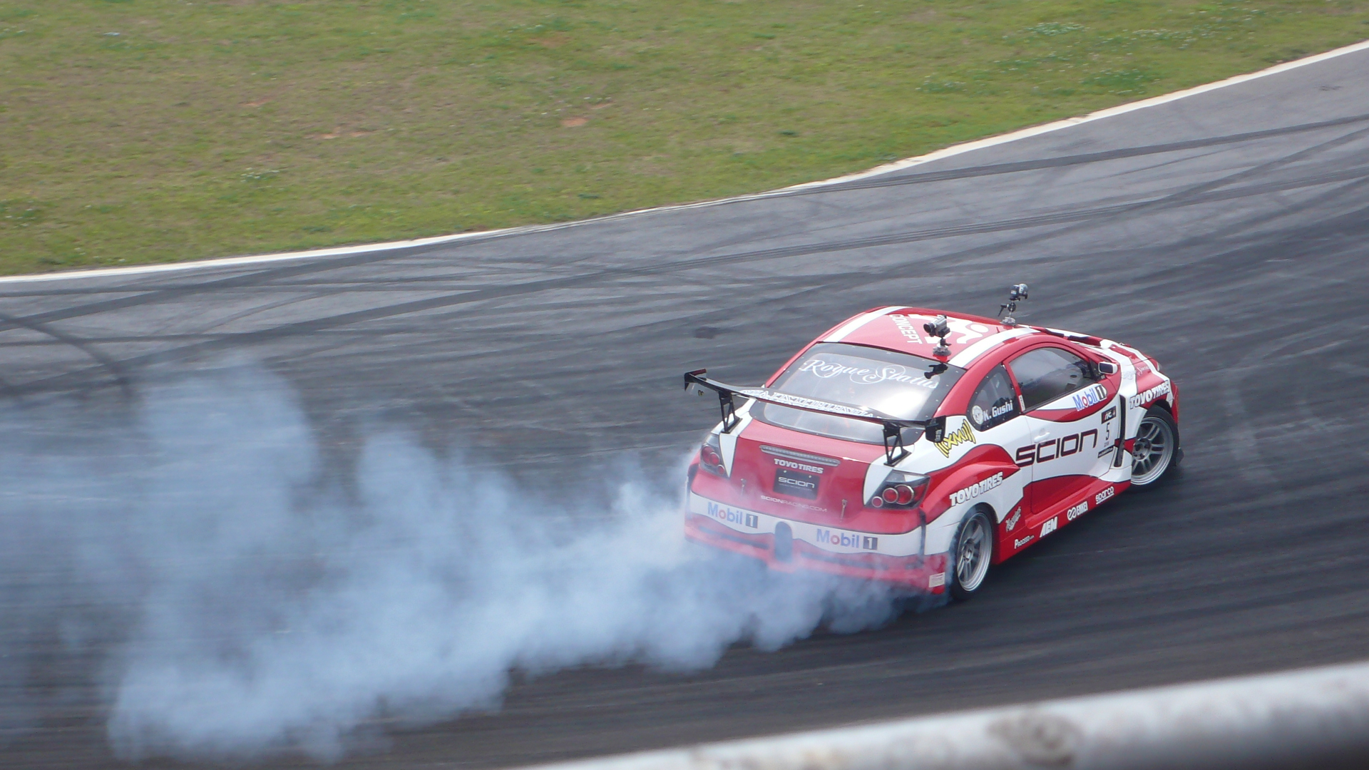 Ken Gushi\'s last run of the day before the mechanical failure