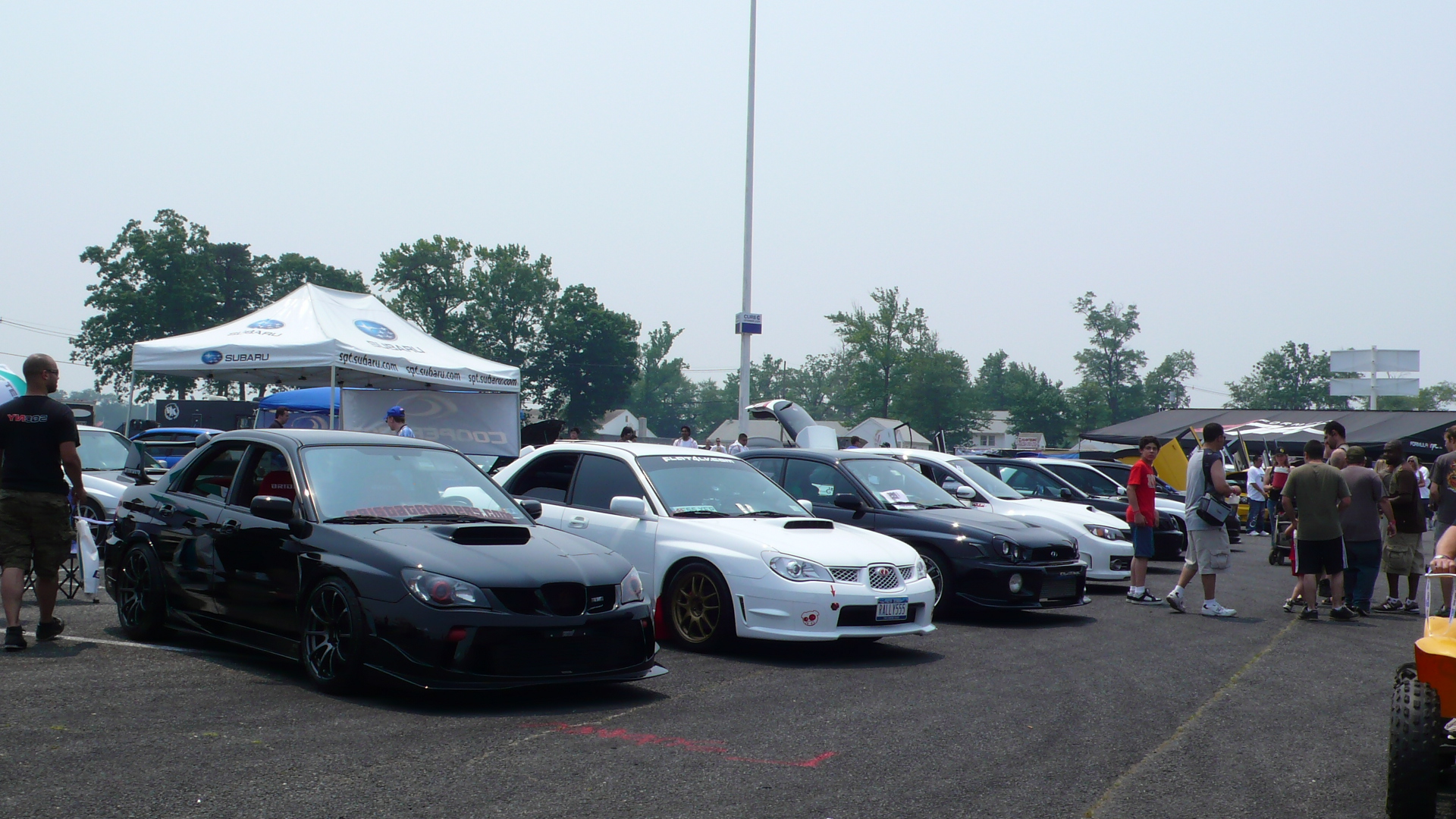 Show cars are on display