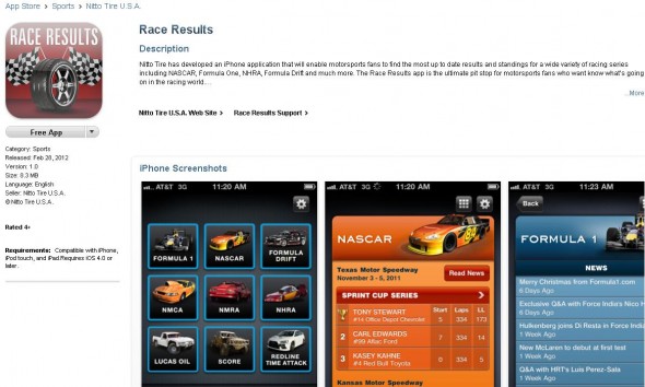 NittoRaceResultsAppStore