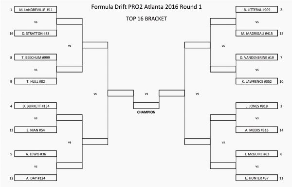 PRO2-TOP 16 Bracket
